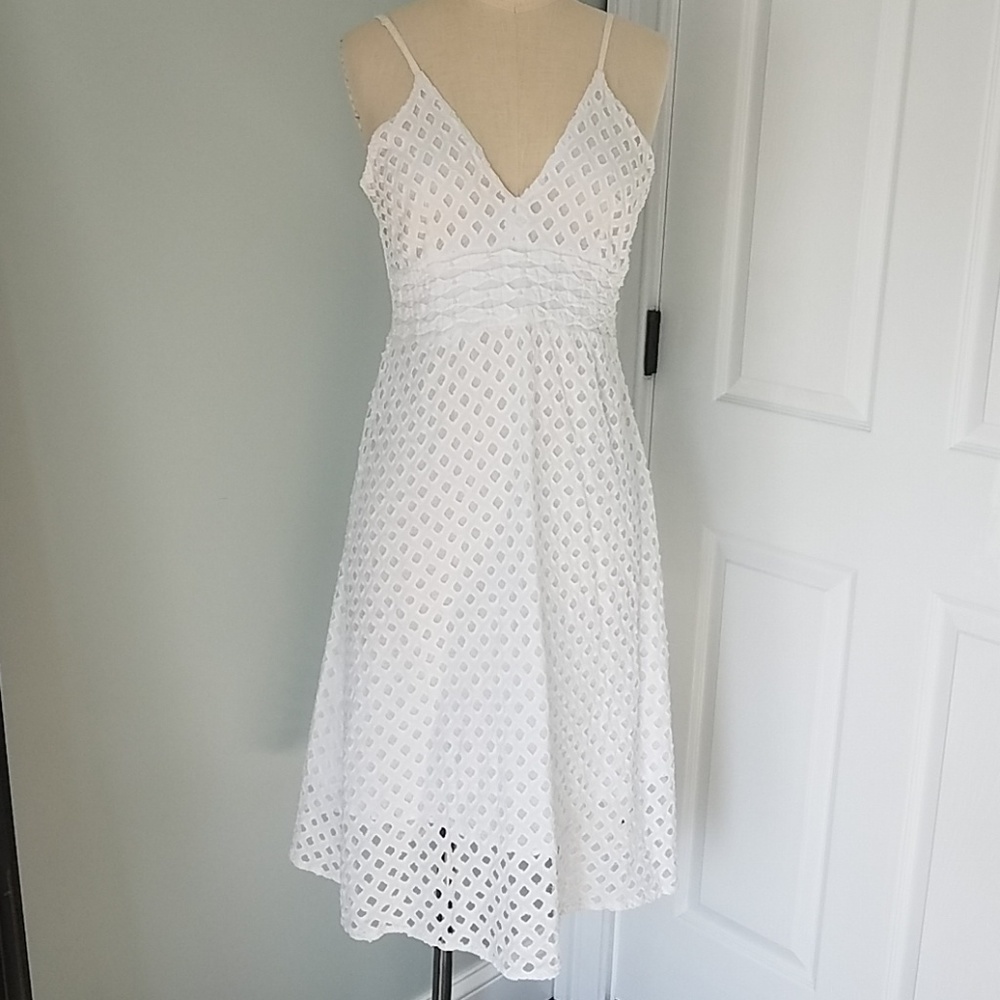 White eyelet dress